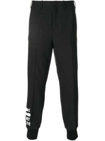 Neil Barrett Live And Let Live Trousers - Black