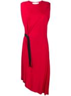 8pm Buckle Detail Midi Dress - Red