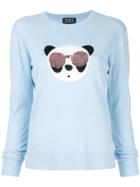 Markus Lupfer Tracy Panda Sequin Sweater - Blue
