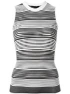 Alexander Wang Striped Tank Top, Women's, Size: Large, White, Nylon/spandex/elastane