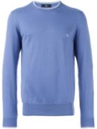 Fay Crew Neck Sweater, Men's, Size: 52, Blue, Cotton