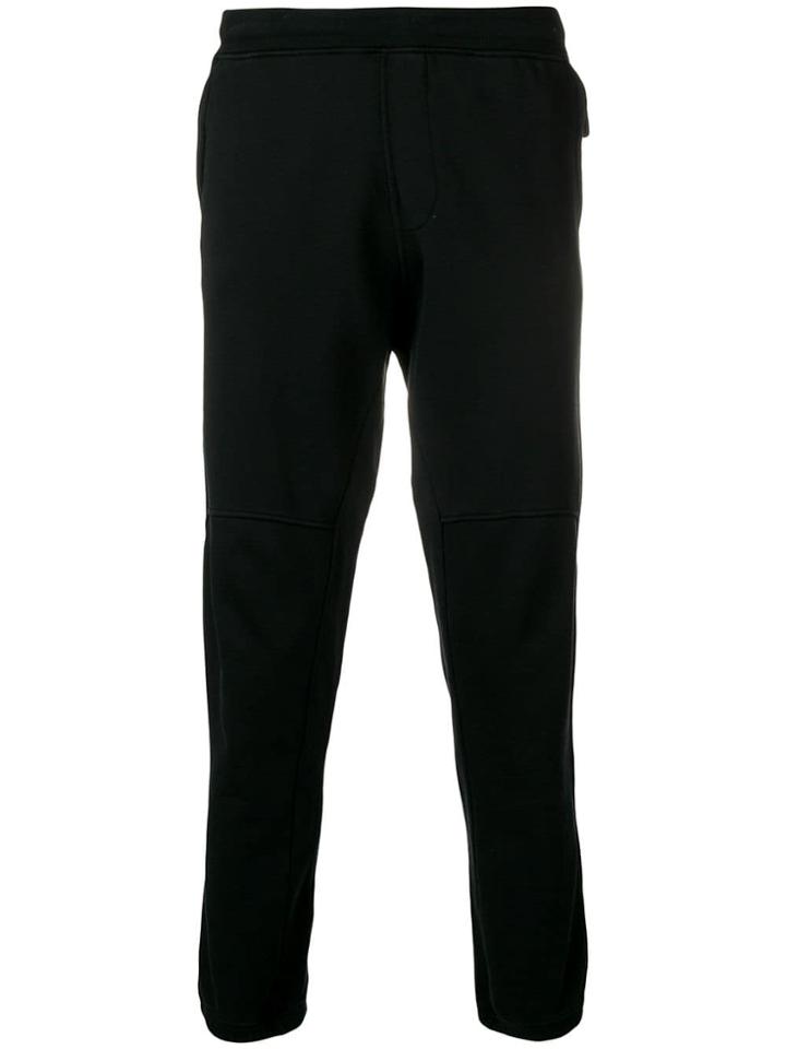 Stone Island Logo Embroidered Track Pants - Black