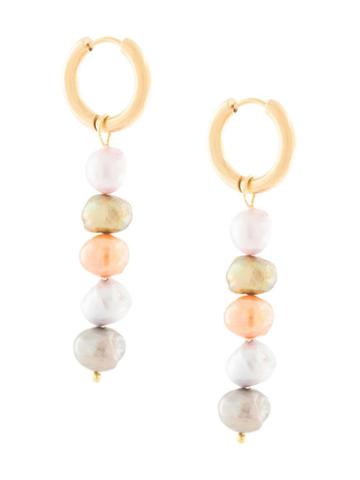 Sandralexandra Mia Beaded Pearl Earrings - Gold