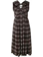 À La Garçonne Pleated Midi Dress - Black