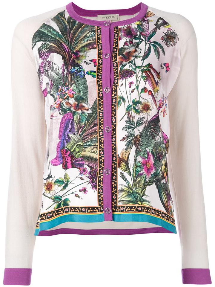 Etro - Floral Embroidered Jacket - Women - Silk/wool - 44, Women's, Nude/neutrals, Silk/wool