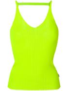 Msgm Ribbed Vest Top - Green