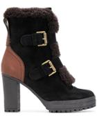 See By Chloé Block Heel Buckle Detail Boots - Brown