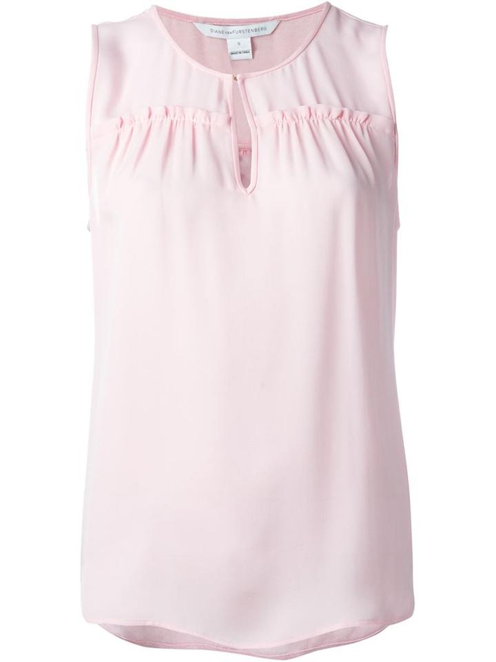 Diane Von Furstenberg Keyhole Tank Top, Women's, Size: S, Pink/purple, Silk