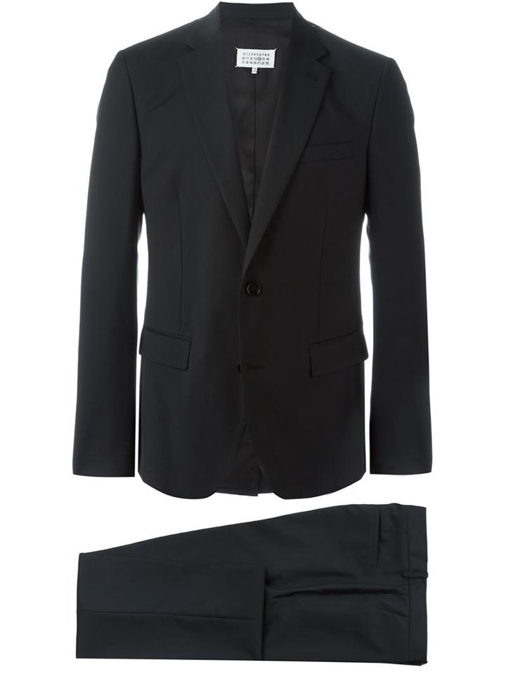 Maison Margiela Classic Formal Suit, Men's, Size: 46, Black, Viscose/virgin Wool