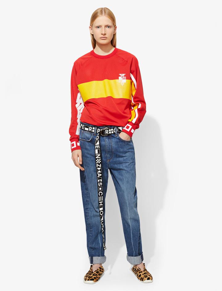 Proenza Schouler Pswl Mesh Motocross Top - Red