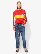 Proenza Schouler Pswl Mesh Motocross Top - Red