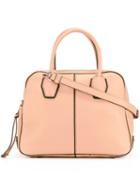 Tod's Zipped Tote, Women's, Pink/purple, Leather