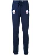 Zoe Karssen Skulls Track Pants, Women's, Size: Small, Blue, Cotton/polyester