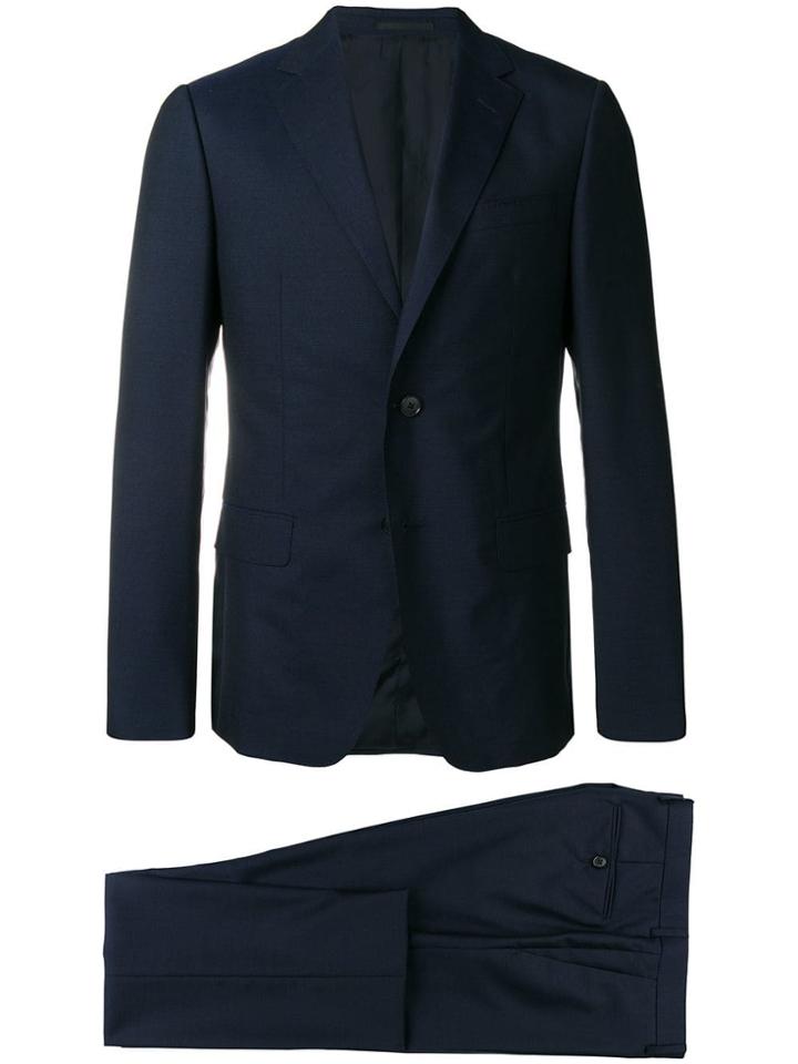 Z Zegna Micro-checked Suit - Blue