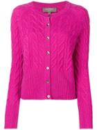 N.peal Cable Knit Cardigan - Purple