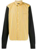 Comme Des Garçons Homme Plus Striped Panel Shirt - Yellow