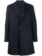 Tagliatore Straight Fit Tailored Coat - Blue