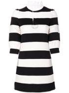 Marc Jacobs Striped Mini Dress - Black