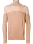 Canali Knitted Roll-neck Sweater - Nude & Neutrals