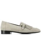 Giuseppe Zanotti Design Fringe Detail Loafers - Grey