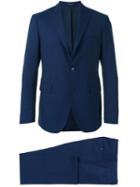 Tagliatore Dinner Suit, Men's, Size: 54, Blue, Cupro/virgin Wool