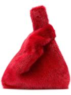 Simonetta Ravizza Mini Fur Tote Bag - Red