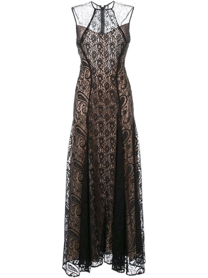 Bianca Spender Flared Lace Long Dress