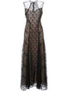 Bianca Spender Flared Lace Long Dress