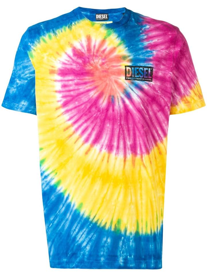 Diesel Tie-dye Print T-shirt - Blue