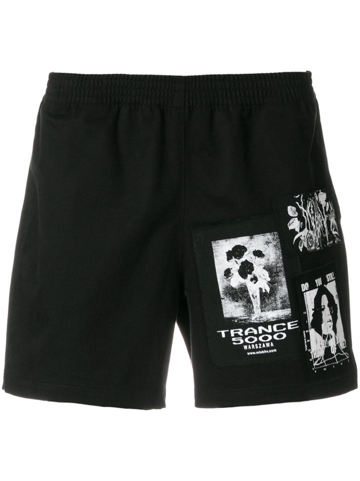 Misbhv Patchwork Fitted Shorts - Black