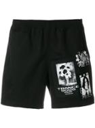 Misbhv Patchwork Fitted Shorts - Black