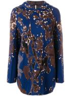 Boboutic Camouflage Print Hooded Jumper - Blue