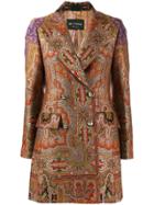 Etro Paisley Jacquard Coat - Brown