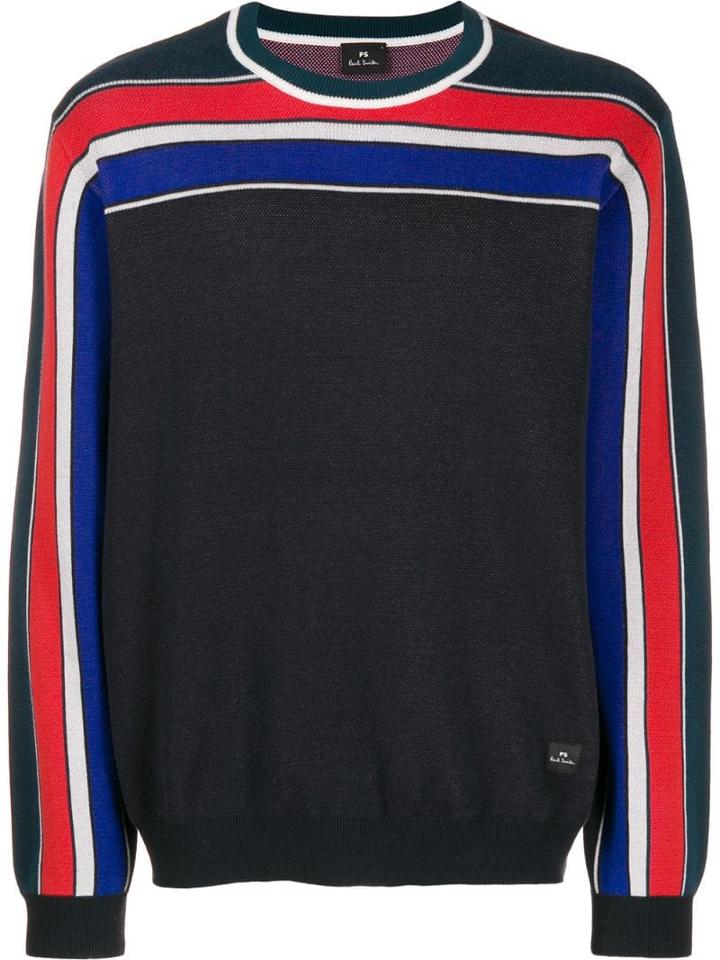 Ps Paul Smith Striped Sweater - Blue