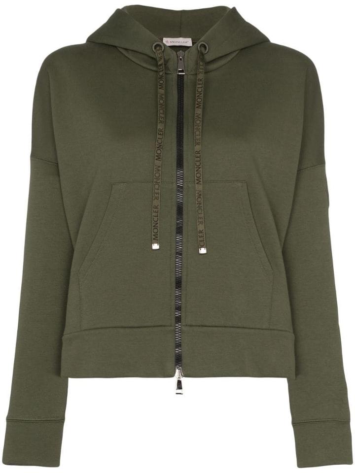 Moncler Logo-string Hoodie - Green