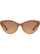 Bulgari Cat-eye Patterned Sunglasses - Brown