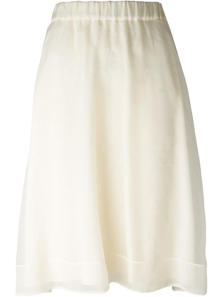 Brunello Cucinelli Stripe Appliqué Midi Skirt
