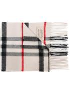 Burberry Kids Exploded Check Scarf, Boy's, Nude/neutrals