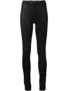 Beau Souci Leather Leggings - Black