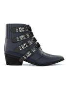 Toga Pulla Buckled Western Booots - Black