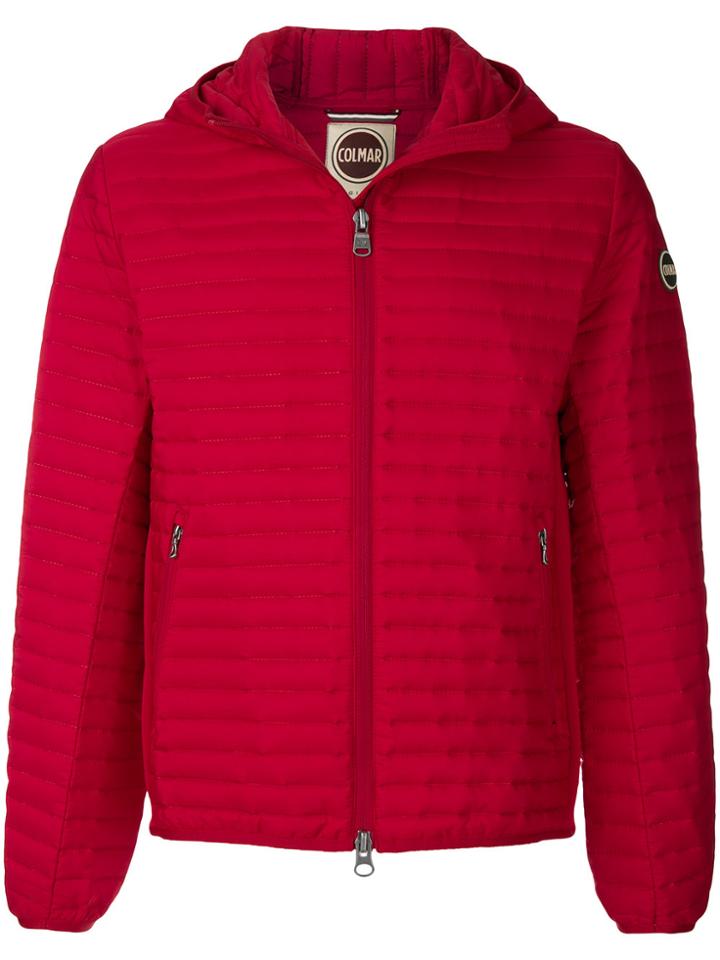 Colmar Quilted Hooded Jacket - Red
