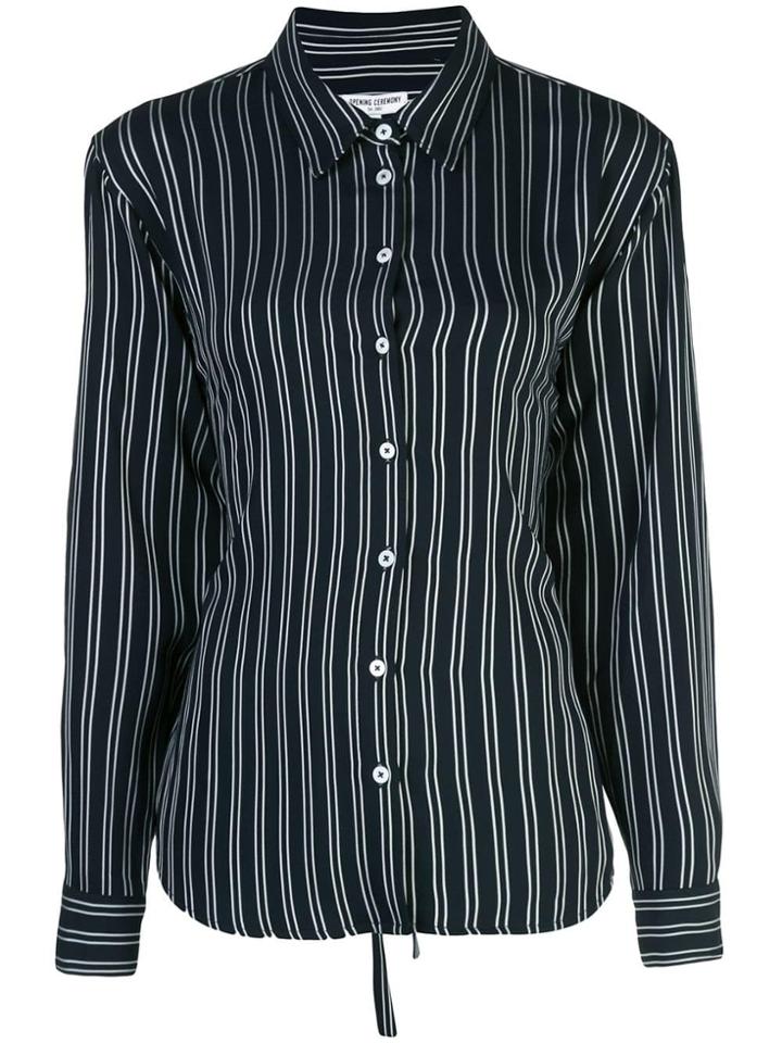 Opening Ceremony Striped Corset Shirt - Blue