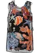 Emilio Pucci Embroidered Fishnet Tank Dress