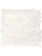 Laser Cut Scarf, Women's, White, Polyester, Maria Calderara