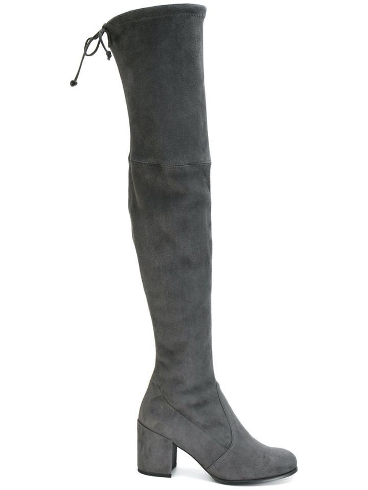 Stuart Weitzman Block Heel Over-the-knee Boots - Grey
