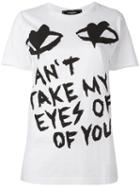 Dom Rebel 'eyes' T-shirt, Women's, Size: Small, White, Cotton