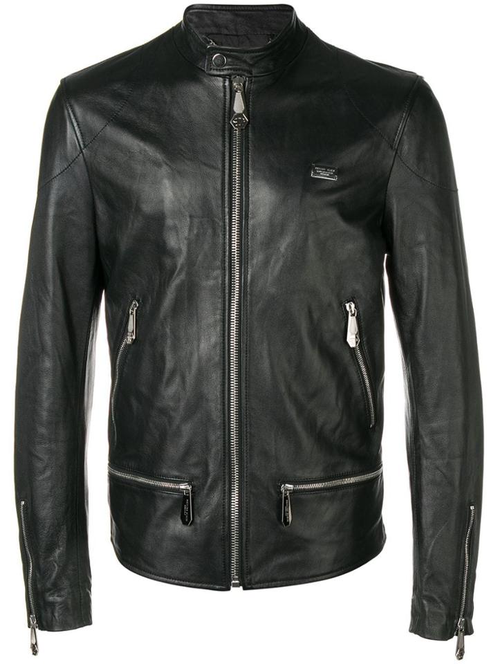 Philipp Plein Classic Motorcycle Jacket - Black