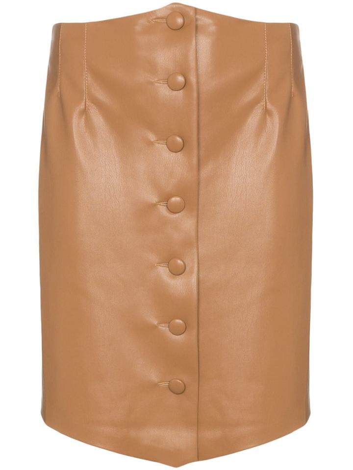 Nanushka Sils Buttoned Mini-skirt - Brown