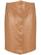 Nanushka Sils Buttoned Mini-skirt - Brown