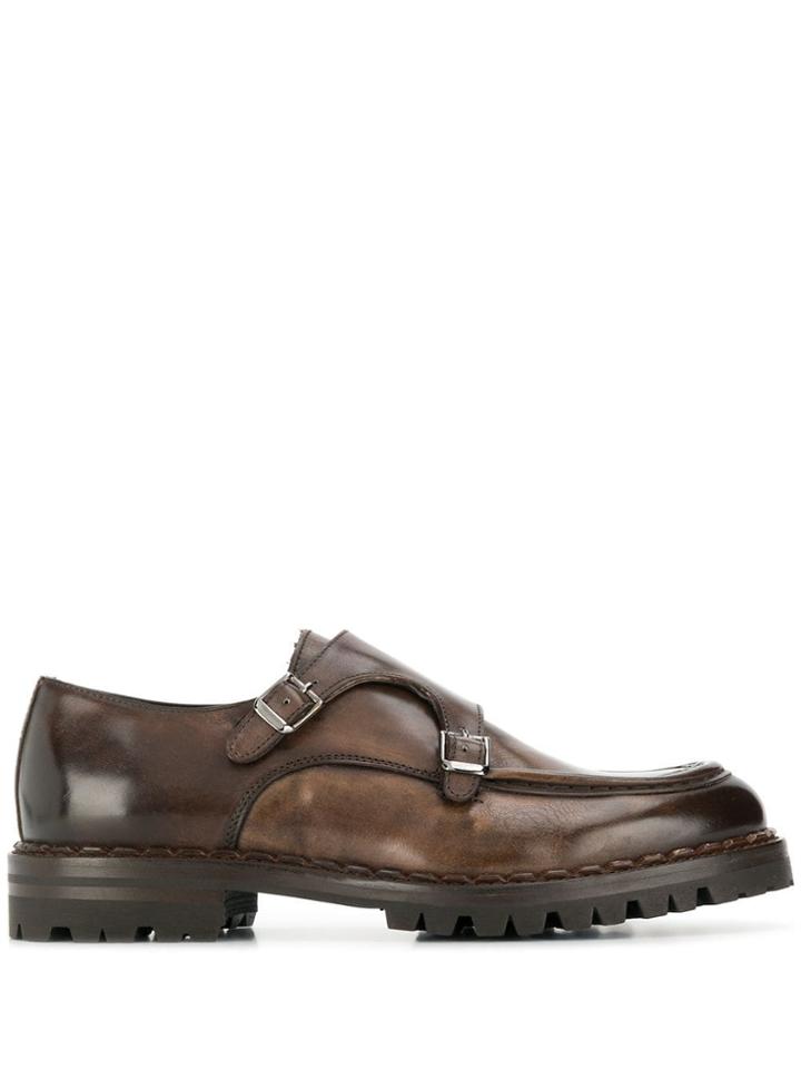 Eleventy Buckled Oxford Shoes - Brown